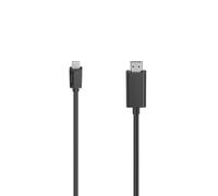 Hama Câble USB-C vers HDMI 4K Thunderbolt-3/4, 1.50 m, Garantie 10 ans, mâle/mâle, Double Blindage, Compatible iPhone 16/15 Pro Max, MacBook Pro/Air 2023, iPad Pro, Noir