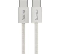 Hama Câble USB Fabric USB 2.0 1 m USB C Gris