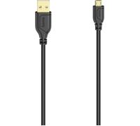 Hama Câble USB USB 2.0 USB-A mâle, USB-Micro-B mâle 0.75 m noir extrêmement fin 00200610