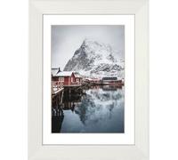 Cadre photo en bois "Oslo", blanc, 40 x 50 cm