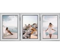 Hama Cadre double en aluminium Santorini 3 photos 13x18 cm argenté mat