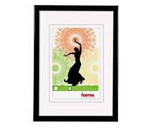 Hama Cadre en plastique "Madrid" (taille de cadre de 20 cm x 30 cm, taille de la photo de 13 cm x 18 cm, 1 photo par cadre, à accrocher, élégant, simple, classique) Noir