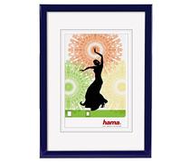 Hama Cadre en plastique Madrid (taille de cadre de 20 cm x 30 cm, taille de la photo de 13 cm x 18 cm, 1 photo par cadre, à accrocher, élégant, simple, classique) Bleu