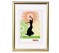 Hama Cadre en plastique "Madrid" (taille de cadre de 20 cm x 30 cm, taille de la photo de 13 cm x 18 cm, 1 photo par cadre, à accrocher, élégant, simple, classique) Or