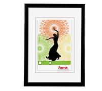 Hama Cadre en plastique Madrid (taille de cadre de 50 cm x 70 cm, taille de la photo de 30 cm x 45 cm, 1 photo par cadre, à accrocher, élégant, simple, classique) Noir