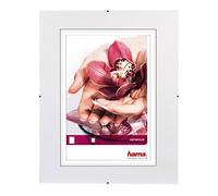 Hama Cadre photo Clip-Fixe – sans bordure – 13 x 18 cm – anti-reflet – Blanc
