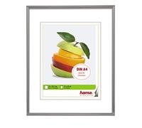 Hama Cadre photo en plastique "Décor Sevilla" (taille du Cadre de 21 x 29,7 cm (DIN 4) avec bordure de 9 mm x 17 mm, pour une photo de 15 x 20 cm) Gris Mat