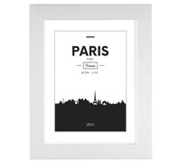 Cadre photo en plastique Paris, blanc, 10 x 15 cm Blanc G