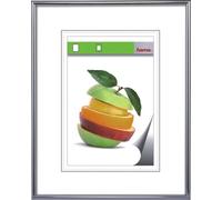 Hama Cadre photo en plastique "Sevilla" Argent Mat (taille du Cadre de 21 x 29,7 cm (DIN 4) avec bordure de 9 mm x 17 mm, pour une photo de 15 x 20 cm, verre en polystyrène) Argent Mat