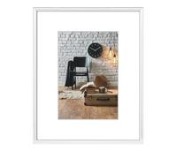 Hama Cadre photo en plastique Sevilla (taille du Cadre de 21 x 29,7 cm (DIN 4) avec bordure de 9 mm x 17 mm, pour une photo de 15 x 20 cm) Blanc