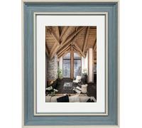 Hama cadre plastique Rustic gris-bleu 15x20 cm avec passe-partout 10x15 cm