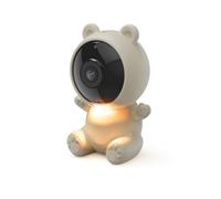 Hama Caméra Surveillance Intelligente Connectée WiFi pour Bébé (Commande Vocale, Appli, Support de Lit, Son Bidirectionnel, Slot Carte SD, Veilleuse Vision Nuit Capteur Température Berceuse)