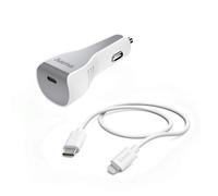 Hama Car Charging Set Lightning Power Delivery (Pd) 30W White