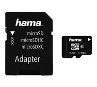 Hama - Carte mémoire flash (adaptateur microSDHC - SD inclus(e)) - 16 Go - Class 10 - micro SDHC G
