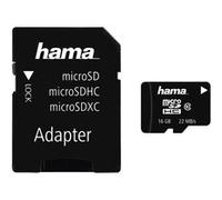 Hama - Carte mémoire flash (adaptateur microSDHC - SD inclus(e)) - 16 Go - Class 10 - micro SDHC G