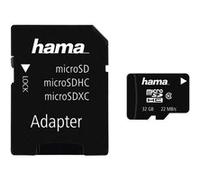 Hama Carte mémoire pour téléphone (Micro SDHC pour téléphone/Classe 10, 32 GB - 22 MB/s, Adaptateur Mobile) Noir