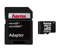 Hama Carte mémoire pour téléphone (Micro SDHC pour téléphone/Classe 10, 32 GB - 22 MB/s, Adaptateur Mobile) Noir