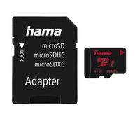 Hama Carte mémoire pour téléphone (Micro SDXC pour téléphone/Classe 3, 64 GB - 80 MB/s, Adaptateur Mobile) Noir