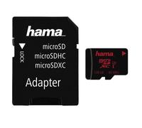 Hama Carte Micro SDXC Classe 3 - Micro SD 128 Go, Vitesse jusqu'à 80 Mo/s, Carte Mémoire Compatible 3UHS-I, avec Adaptateur SD, pour Ordinateur/Appareil Photo/Smartphone - Noir