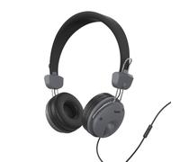 Hama Casque Audio Filaire Fun (Casque Supra-auriculaire Filaire 1.2m unilatéral, Micro intégré sur écouteurs, Mains Libres, Casque Arceau Filaire Jack 3.52mm pour Smartphone Tablette PC) Noir