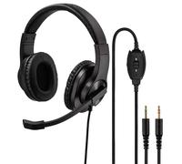 Hama Casque De Bureau PC 2X 3,5Mm Prise Stéréo Avec Microphone À Perche