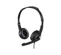 Hama Casque Essential HS 300" avec Microphone (Ultra-léger, Oreillettes rembourrées, Casque stéréo, chaîne stéréo, réglage du Volume sur Le câble, Longueur de câble de 2 m, Prise Jack 3,5 mm) Noir
