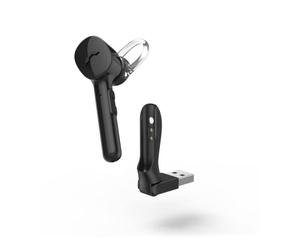 Hama Casque Micro Mono Bluetooth® MyVoice1300 (Intra-Auriculaire Bande passante 20Hz-20kHz, Micro Bande passante 100Hz-10 kHz, Charge 2h pour 4h d'autonomie, Commande vocale) Noir