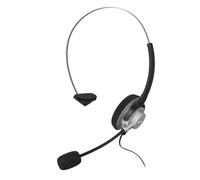 Hama Casque-Micro pour téléphone sans Fil (Casque Supra aural avec Arceau Ouvert Ajustable, Réglage Volume sur Le câble, Jack 2.5 mm, 1.20 m, Garantie 10ans) Noir/Argent