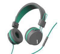 Hama Casque "Next" (écouteurs supra-auriculaires, microphone de 75 Hz - 20 kHz (2200 Ω), casque de 20 Hz - 20 kHz (32 Ω), pliable, câble jack 3,52mm mâle uni-latéral de longueur 1,5 m) Turquoise/Gris