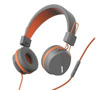 Hama Casque "Next" (écouteurs supra-auriculaires, microphone de 75 Hz - 20 kHz (2200 Ω), casque de 20 Hz - 20 kHz (32 Ω), pliable, câble jack 3,52mm mâle uni-latéral de longueur 1,5 m) Orange/Gris
