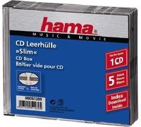 Hama Cd Box Slim 5-Pack Transparent/Noir