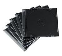 Hama Boîtier slim pour CD et Blu-ray – ultra mince, feuille de couverture – Lot 20 Noir/Transparent