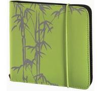 Hama Pochette Up To Fashion – étui 24 disques (CD/DVD/Blu‑ray/livres audio), motif bambou, Vert
