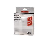 Hama CD/DVD Protective Sleeves, Pack of 100 100 disques Transparent