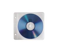 Hama CD-ROM/DVD-ROM Ring Binder Sleeve - Pochette CD/DVD - capacité : 2 CD/DVD - blanc (pack de 50)