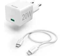 HAMA Chargeur 220V Lightning PD 20W Blanc 1,0m