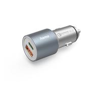 Chargeur rapide pour voiture, 1x USB-C PD, 1x USB-A QC, 38 W, métal