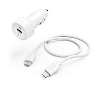 Hama Chargeur de voiture Kit de chargement pour appareils IOS, Power Delivery (PD), 20W, blanc