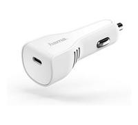 Hama Chargeur de voiture Port USB Type-C Alimentation secteur (PD) 3A, blanc Blanc G