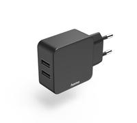 Hama Chargeur secteur double USB‑A 12W – 2 ports 2,4A – Compact Noir