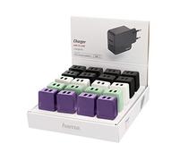 Hama Chargeur Double USB-A 12W (pour Prise Secteur, 2 Ports de Charge, Ideal Téléphone Tablette Casque) Couleur Aléatoire parmis Noir/Blanc/Vert/Mauve