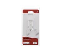 HAMA Chargeur Du Véhicule Adaptateur USB 5W/1A Avec 1M Câble Blanc
