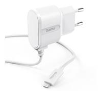 Hama Chargeur Lightning 1A / 5W / 5V (Chargeur Secteur Lightning, Alimentation Electrique appareils Apple iphone ipod, Chargeur Secteur Apple MFI certifié, câble 1m) Blanc