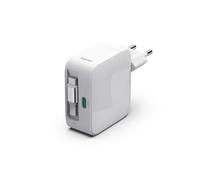 Hama Chargeur Rapide 65W GaN, 2X USB-C avec Câble Rétractable Intégré (70cm), Power Delivery & Qualcomm Quick Charge 3.0, Compact, Ultra Puissant, Protection Courts-Circuits, Blanc