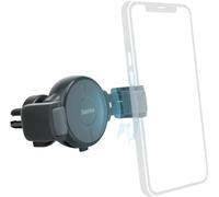 Hama Chargeur sans fil 10 W raccordement magnétique Qi Wireless Charging gris pour voiture avec support pour smartphone