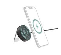 Hama Chargeur sans Fil 25W, Qi2, Compatible MagSafe, Charge Ultra Rapide à Induction, Magnétique, Refroidissement Puissant, Fonction Chevalet, Station de Charge Wireless en Aluminium, Noir