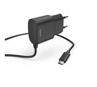 Hama Chargeur Secteur USB-C (Bloc Secteur USB-C, câble 1m, 12W, 5V/ 2.4A, Adaptateur Secteur Universel, Chargeur Replacement pour Samsung Galaxy, Sony, Xiaomi, Huawei, LG, HTC) Noir