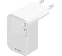 Hama Chargeur USB 30.00 W USB-C® Power Delivery 3.0, QC 2.0, QC 3.0 blanc pour prise murale GaN, USB Power Delivery (USB-PD)