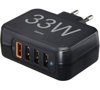 Hama Chargeur USB 33.00 W 4x USB-A Power Delivery 3.0, Quick Charge 3.0, QC 4+ noir intérieure