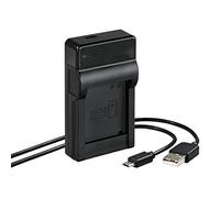Hama Chargeur USB "Travel" (pour Panasonic DMW-BCM13, temoin à LED pour l'état de charge, comprend un chargeur USB "Travel" + un câble USB) Noir